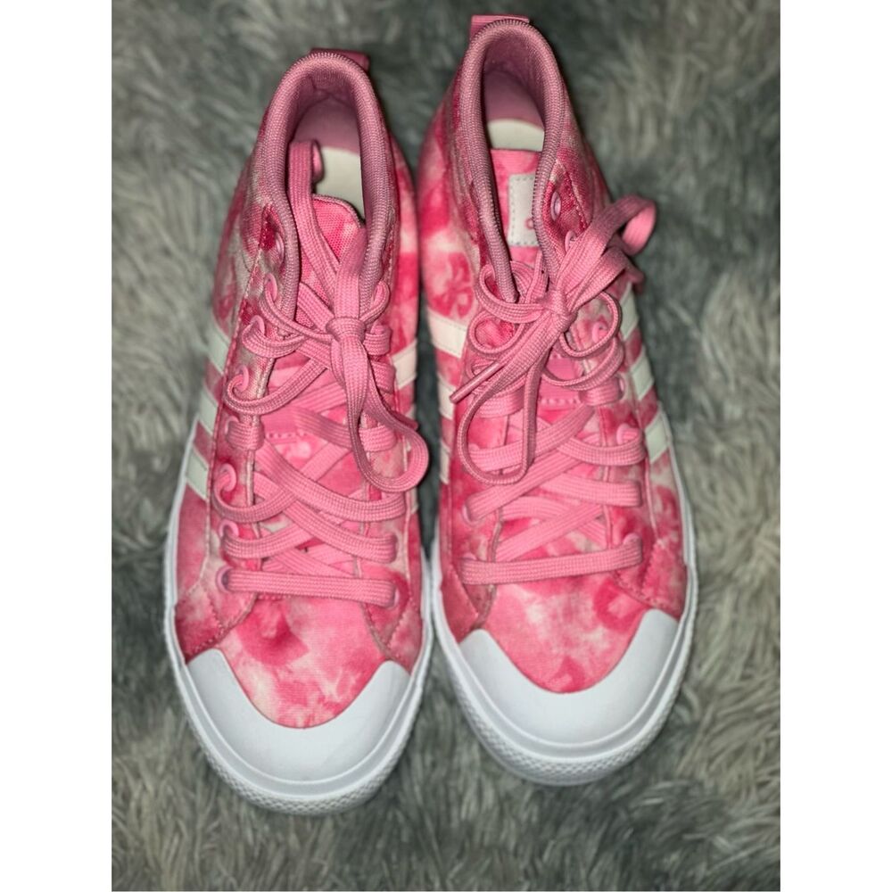 Adidas Womens Sportswear Bravada 2.0 Platform Mid Shoes  Barbie Pink/White Size